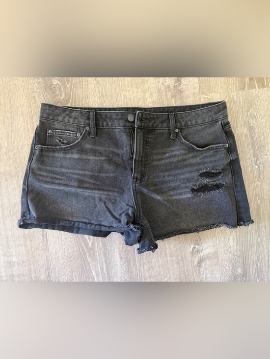Time and Tru Pants - Time and Tru High-Rise Black Distressed Denim Shorts